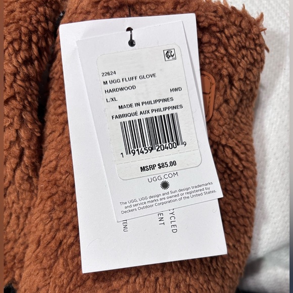 NWT! *UGG* | FLUFF GLOVES | L/XL | HARDWOOD - Picture 7 of 7